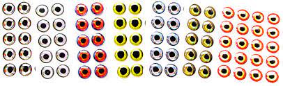 Глазки самоклеющиеся 3D,7мм.,желтые, AQUA