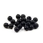 Бусина Namazu фидерная Soft Beads,PVC d-6mm/круглая цв.черный