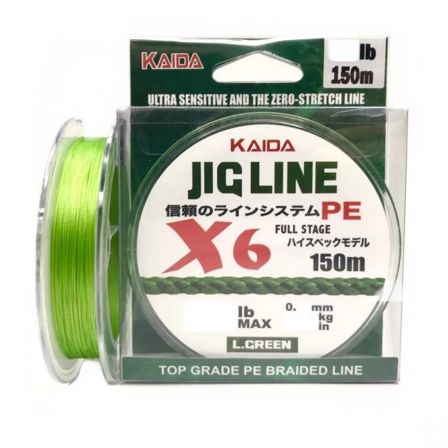 Плетеный шнур Kaida JIG LINE x4 green 100м 0.18мм PMZ-010-18