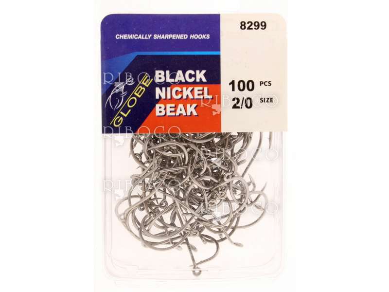 Крючки сомовые Globe  8299-3/0, черный никель (100шт), КНР